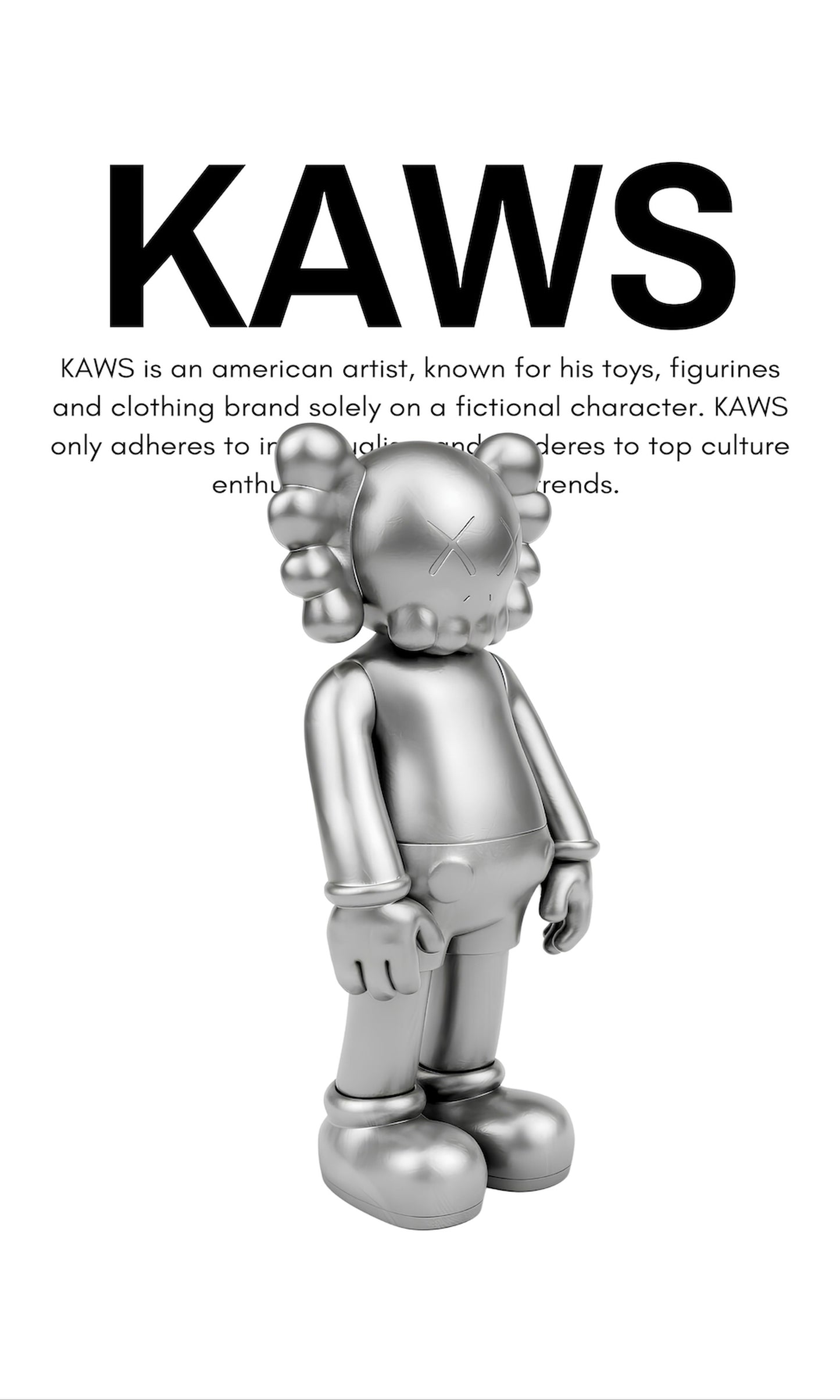 KAWS "Sideview 1" Silver