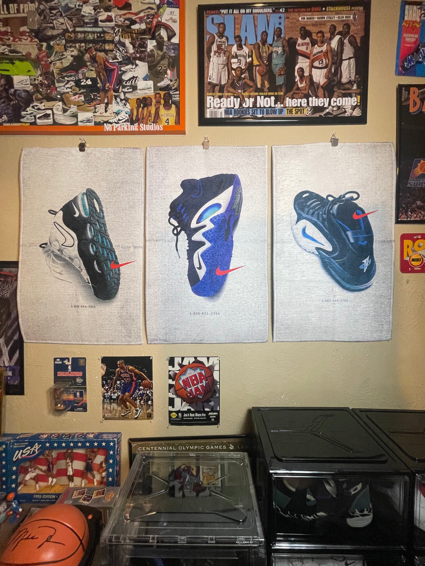 Air Zoom Flight 5 Vintage Textile Wall Art