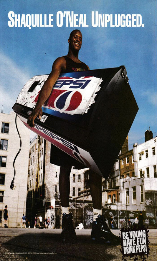 Shaquille O'Neal Vintage Pepsi Ad